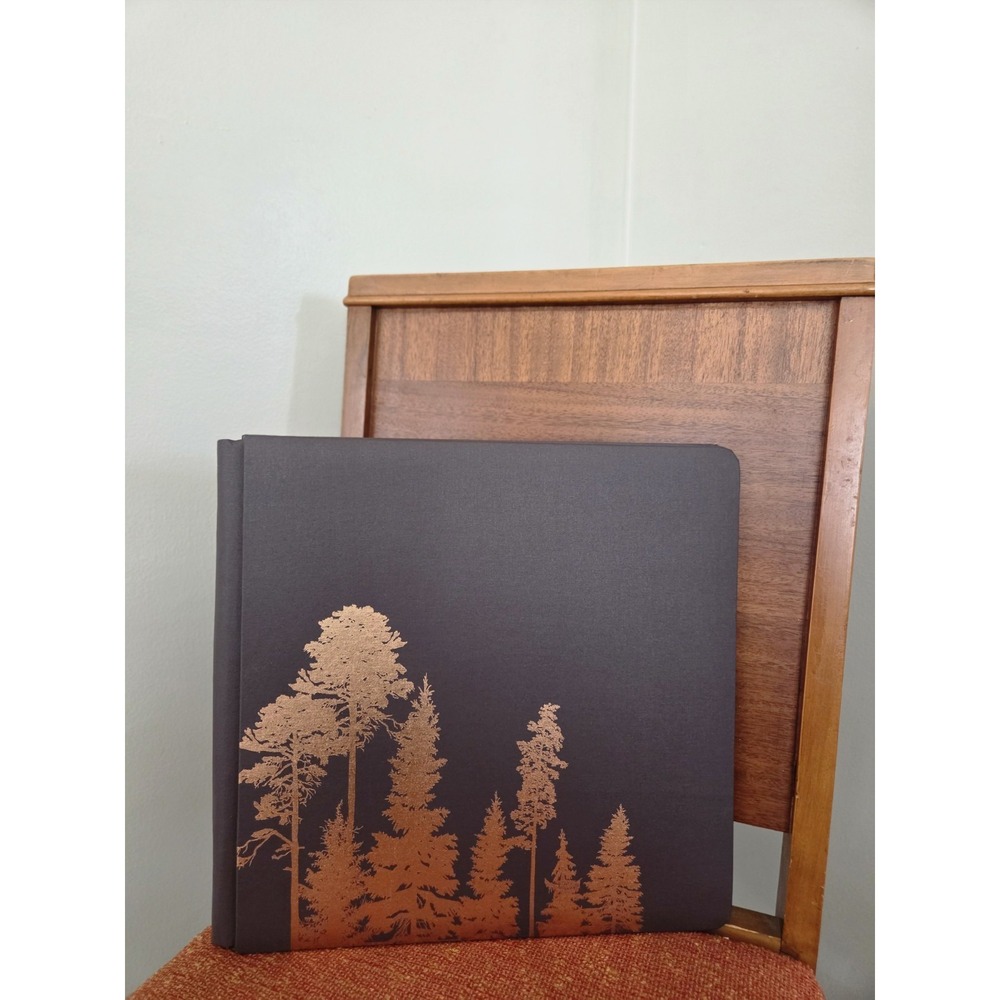 Creative Memories Chocolate Foiled Album Forest Trees Scene Scrapbooking